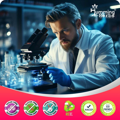 Humming Herbs CoQ10 600mg Cellular Support Supplement with Resveratrol, Bergamot & Vitamin E - Heart Health & Energy Booster - Antioxidan 60 Caps