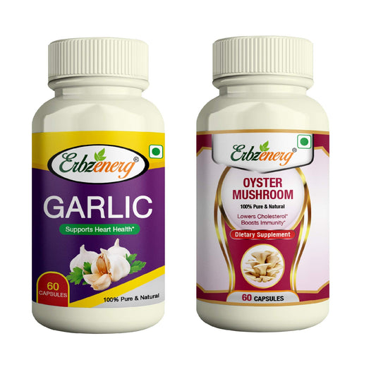 ERBZENERG® Organic Garlic 60 Capsules (Garlic and Oyster Mushroom)