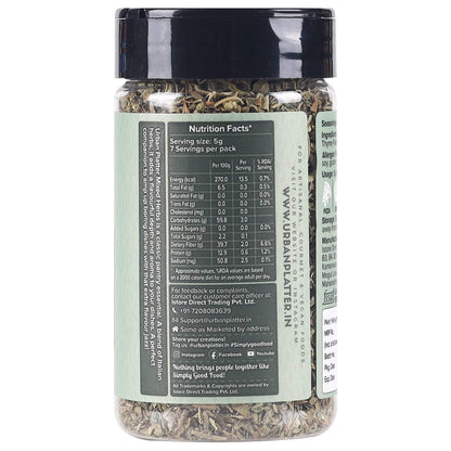 Urban Platter Mixed Herbs Shaker Jar, 35g / 1.2oz [Seasoning Mix of Oregano, Rosemary, Basil, Thyme]