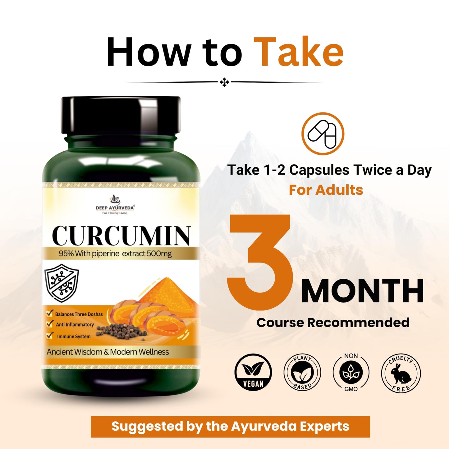 Deep Ayurveda Curcumin Vegan Capsules