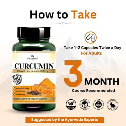 Deep Ayurveda Curcumin Vegan Capsules