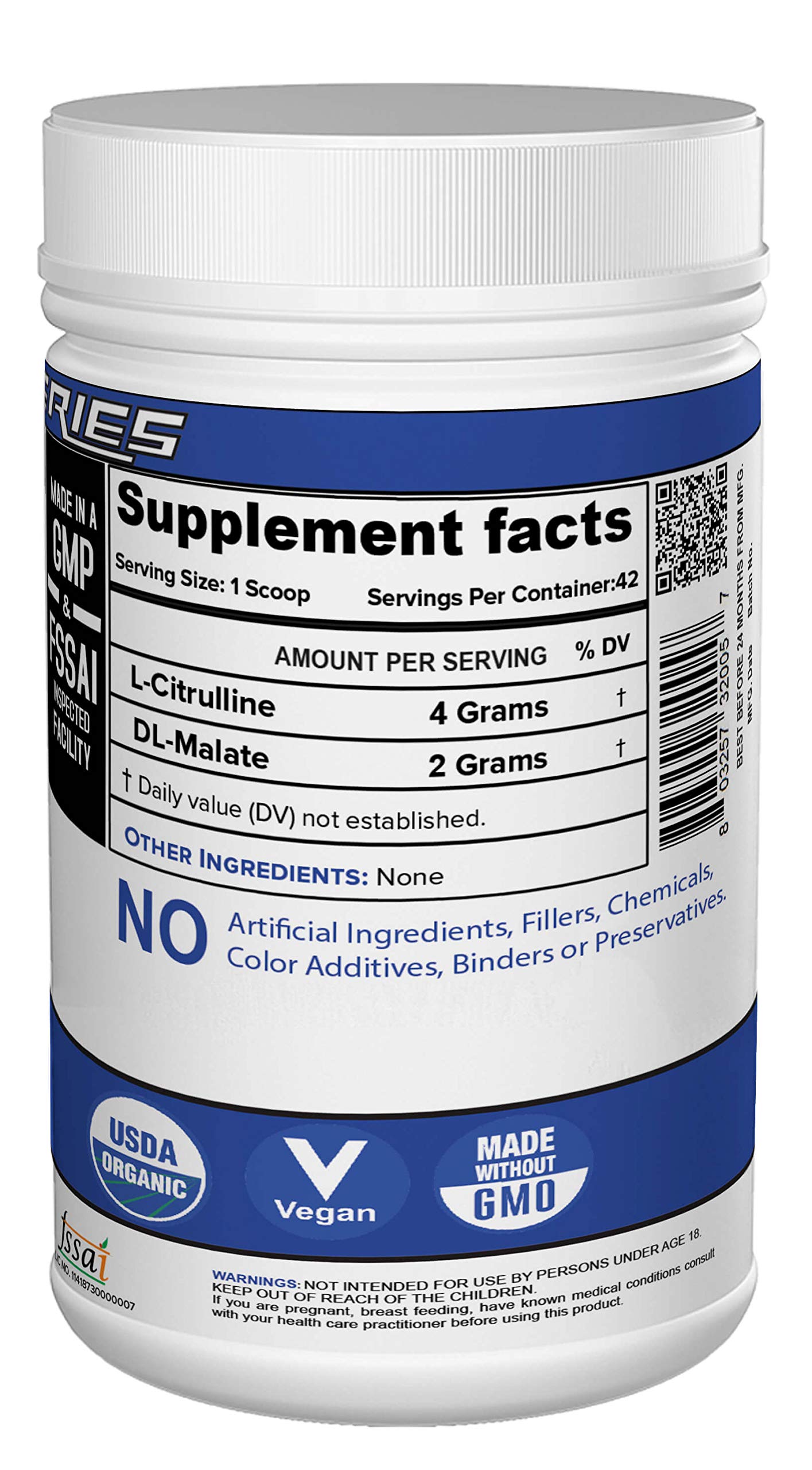 NutriJa Citrulline Malate- 250 Grams (Blueberry Lemonade), Powder