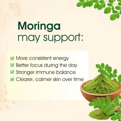 Raskam 100% Organic Moringa Powder Moringa Oleifera | Boost Immunity | Digestion & Energy | Organic Super green for Vitality | Gut Health | 100gm Drumstick Leaves Powder