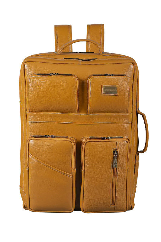 BRAND LEATHER Vintage Full Grain 17 Inch Cow Hide Leather Laptop Backpack Casual