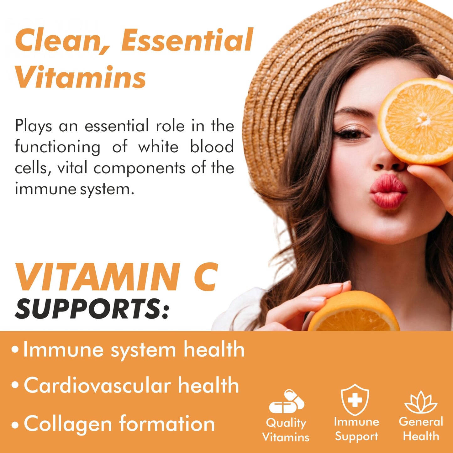 Vitaminnica Vitamin C 1000mg Capsules – Immune Support Supplement, Antioxidant Protection, Supports Skin & Overall Wellness, Vegetarian, Non-GMO, 60 Capsules
