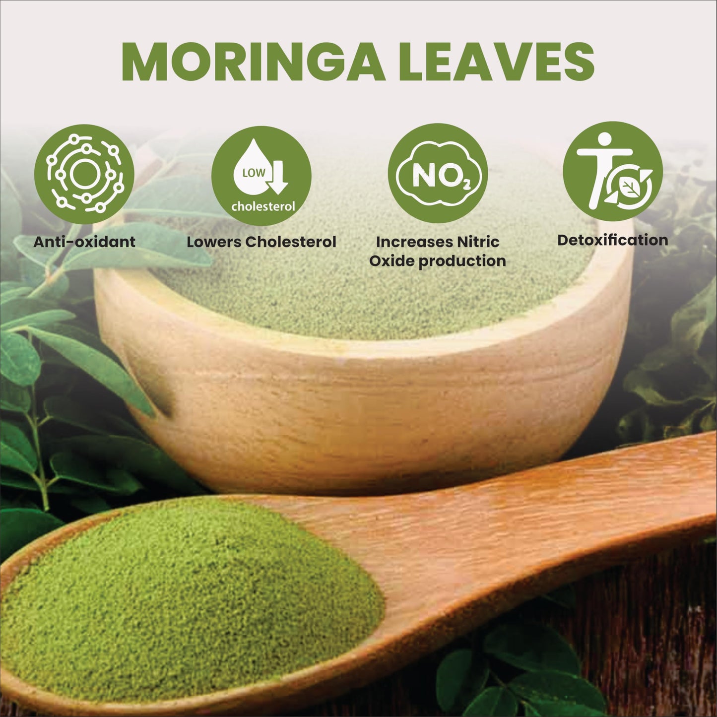 SMART ORGANICS Moringa Powder Herbal Nutrition Plant Based Leaf Supplement for Daily Wellness Energy Support Immunity Nutrition and Balanced Diet (100g)