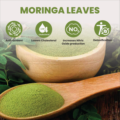 SMART ORGANICS Moringa Powder Herbal Nutrition Plant Based Leaf Supplement for Daily Wellness Energy Support Immunity Nutrition and Balanced Diet (100g)