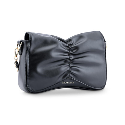 Fastrack Bow-tiful Sling | Faux-Leather Women's Handbags| Ladies Purse Handbag | Sling Bag for Casual Carry