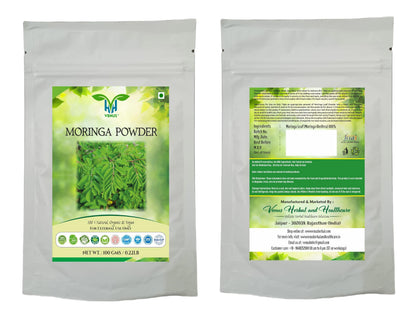 VENUS Unisex Moringa Leaf Powder For Hair Care | Natural - 100% Ground Moringa Oleifera Leaves (100 Grams)