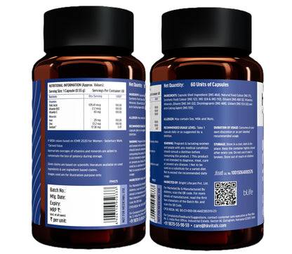 hk vitals 100% Magnesium Glycinate (1880mg) 120 Tablets | For Better Sleep Quality & Muscle Recovery with Chelated Iron + Supplement (60 Capsules)