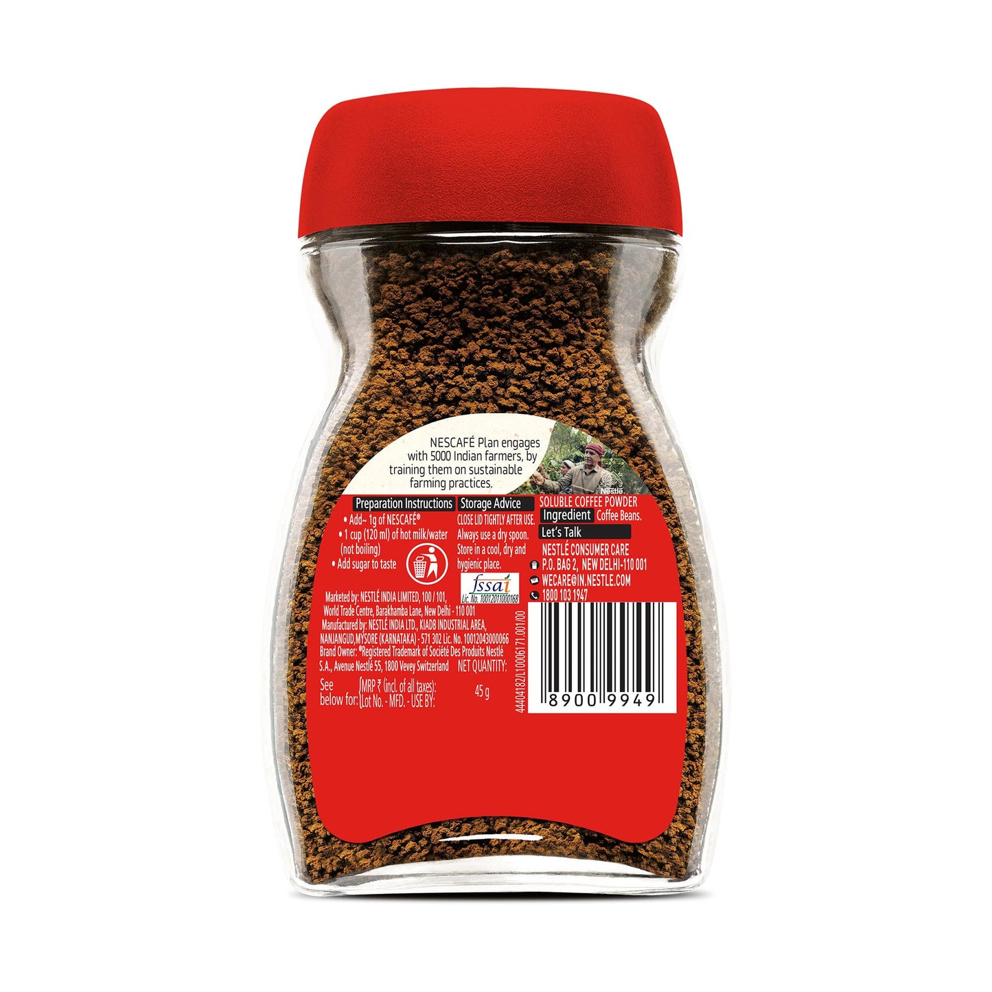 Nescafe Classic Instant Coffee Powder | Great start to your morning | 100% Pure Coffee | 45g Jar