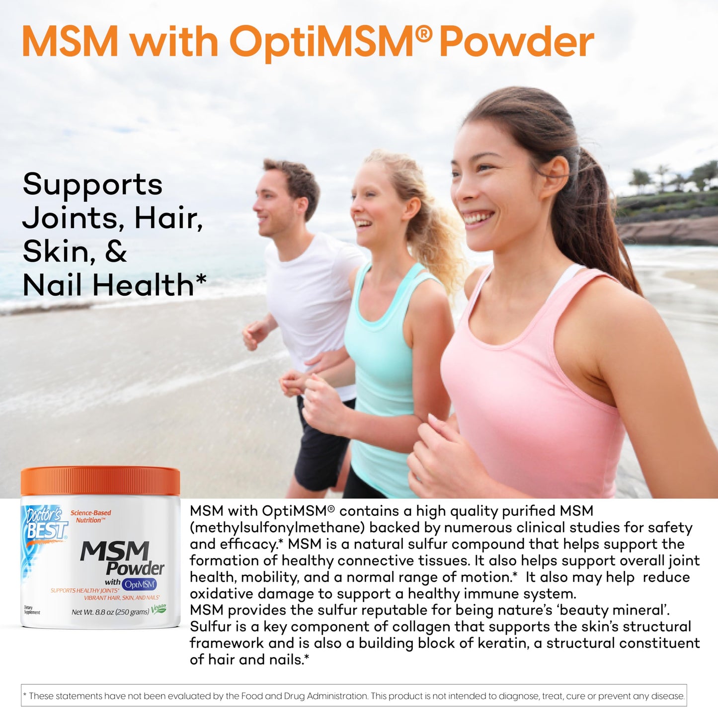 Doctor's Best MSM Powder, 250g