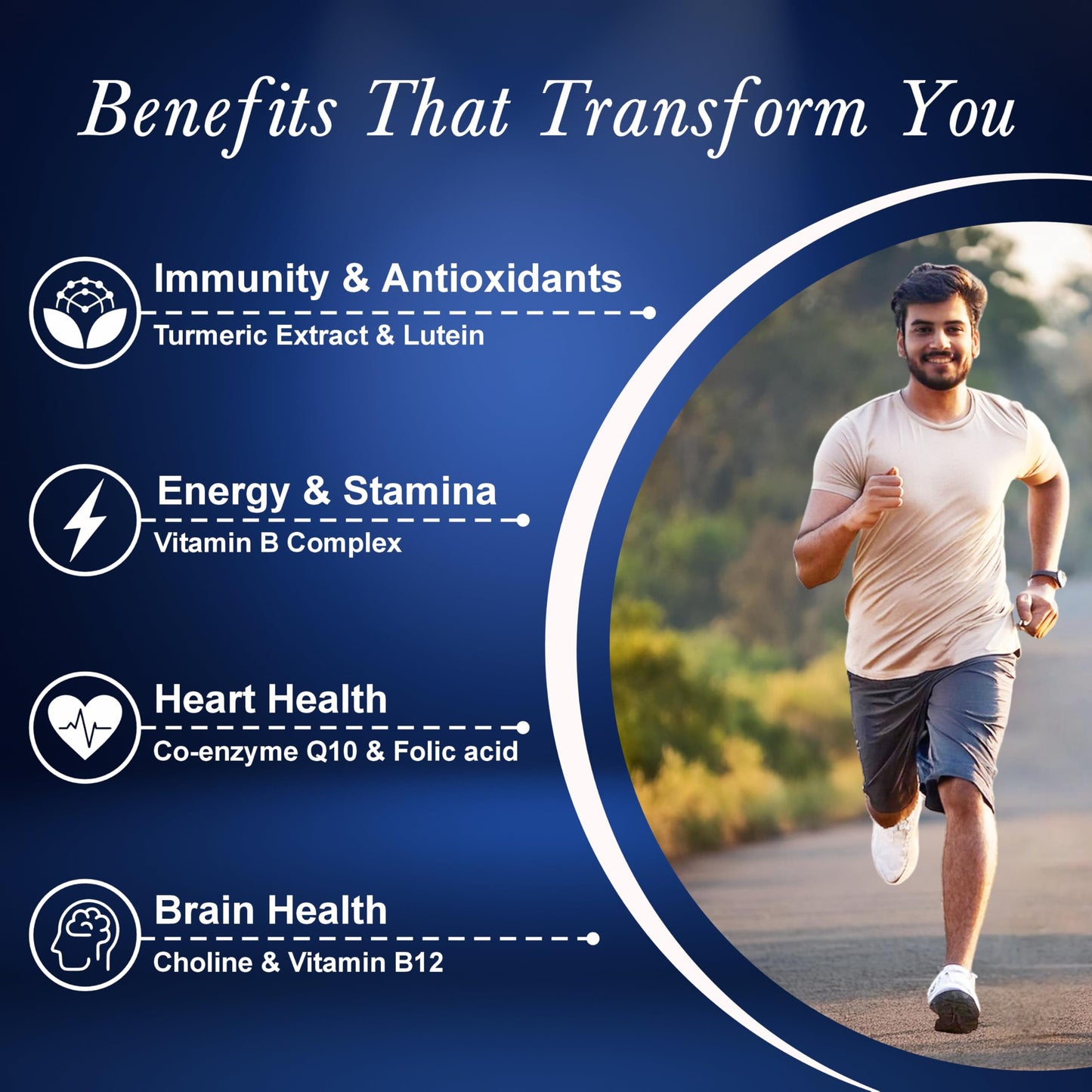 U-VITA Multivitamin for Men | Multivitamin tablet for men | Men38 Essential Vitamins, Minerals & Herbal extracts | Ashwagandha, Ginseng, Grape Seed Extracts | For Energy & Overall Vitality | 30 Veg Tablets | Formulated in the UK