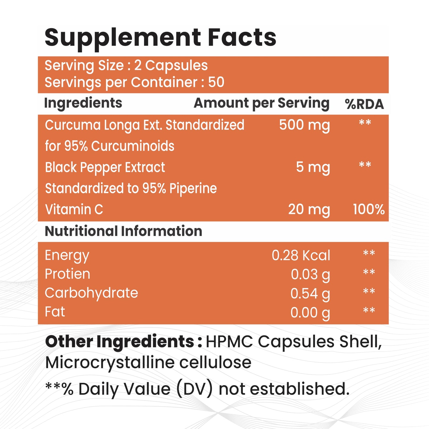 Raskam Curcumin 100 veg capsules-with 95% Curcuminoids - Higher Absorption- Antioxidant & Anti-inflammatory Supplement - For Skin, Joint Support, Boosts Immune System