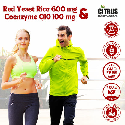 CITRUS NUTRACEUTICAL Red Yeast Rice 600mg & CoQ10 100mg Capsules