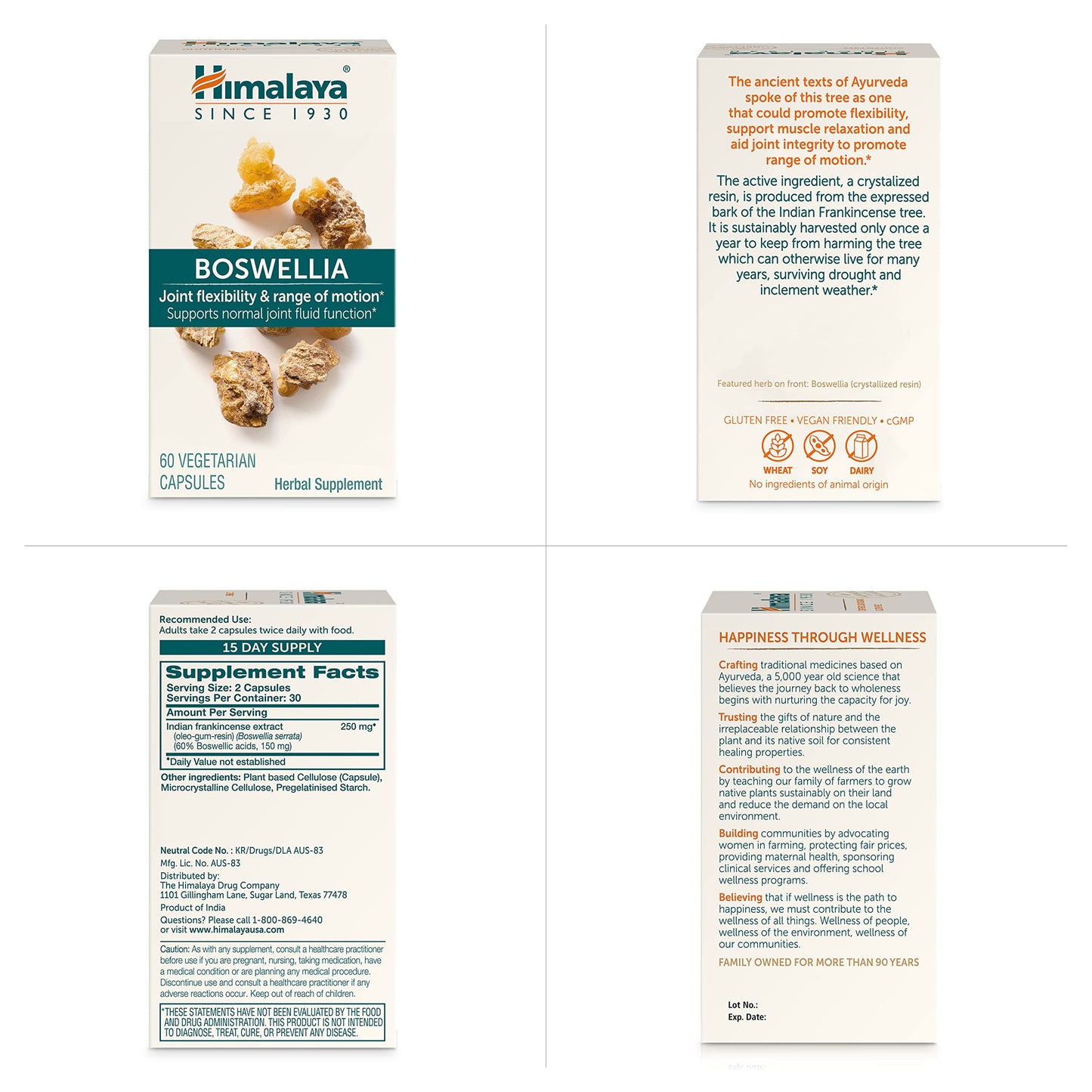 Himalaya Boswellia 60 Vegetarian Capsules