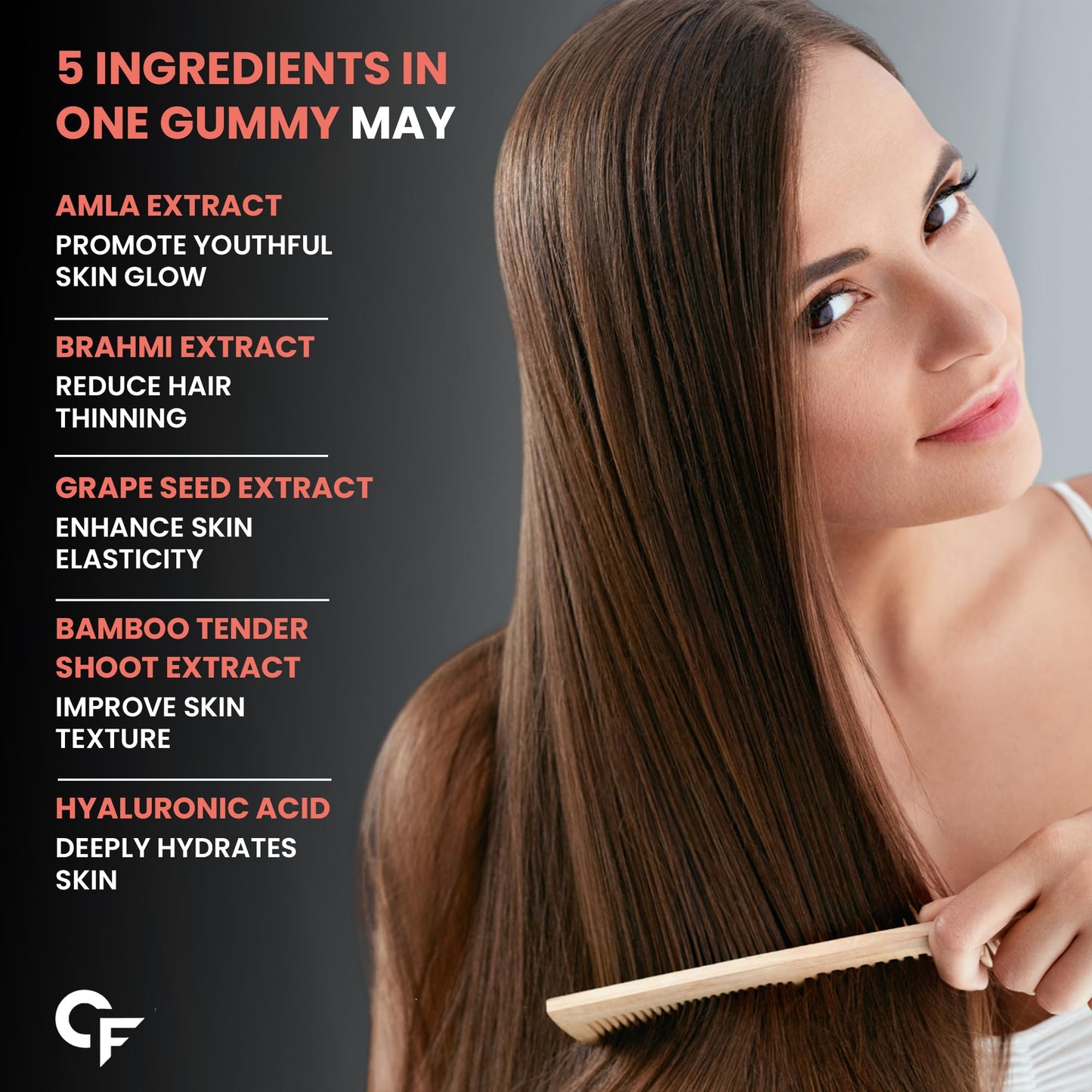 Carbamide Forte Biotin Gummies for Hair Growth|Hair growth Gummy for Lo- image 6