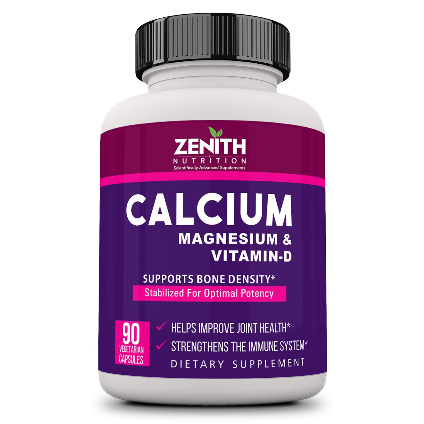 Zenith Nutrition Calcium Magnesium & Vitamin-D 90 Veg capsules | Joint Health | Bone Health