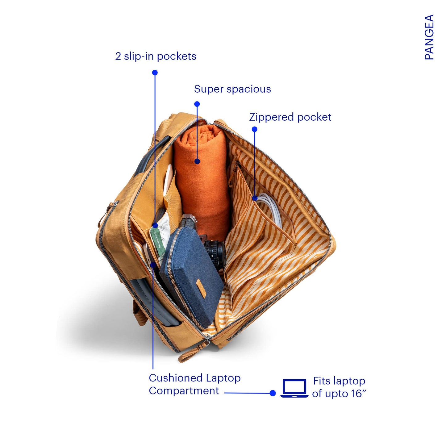 DailyObjects PET Amber Meridian Convertible Briefpack (Backpack + Briefcase) (16L)| 100% Recycled | Fits any Laptop Upto 16 Inch | Lightweight Shoulder Backpack | Multiutility Bag with Trolley Sleeve