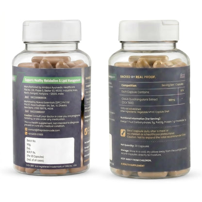 The Proven Code GLP-1 Boost | CQR-300® 300mg | Natural GLP-1 Support Supplement | Appetite Control, Craving Control | Cissus Quadrangularis Extract | 30 Veg Capsules