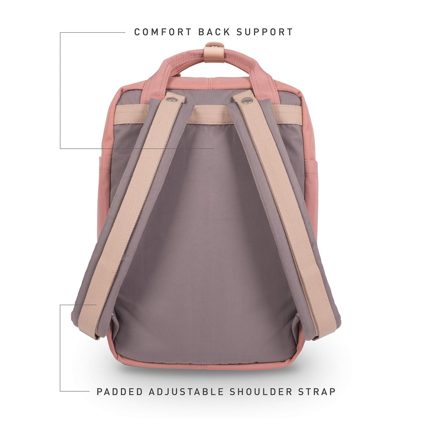 Doughnut Macaroon Classic 16L Backpack, Lightweight Water-Resistant Daypack with 14" Laptop Compartment, Unisex Casual Travel & School Bag