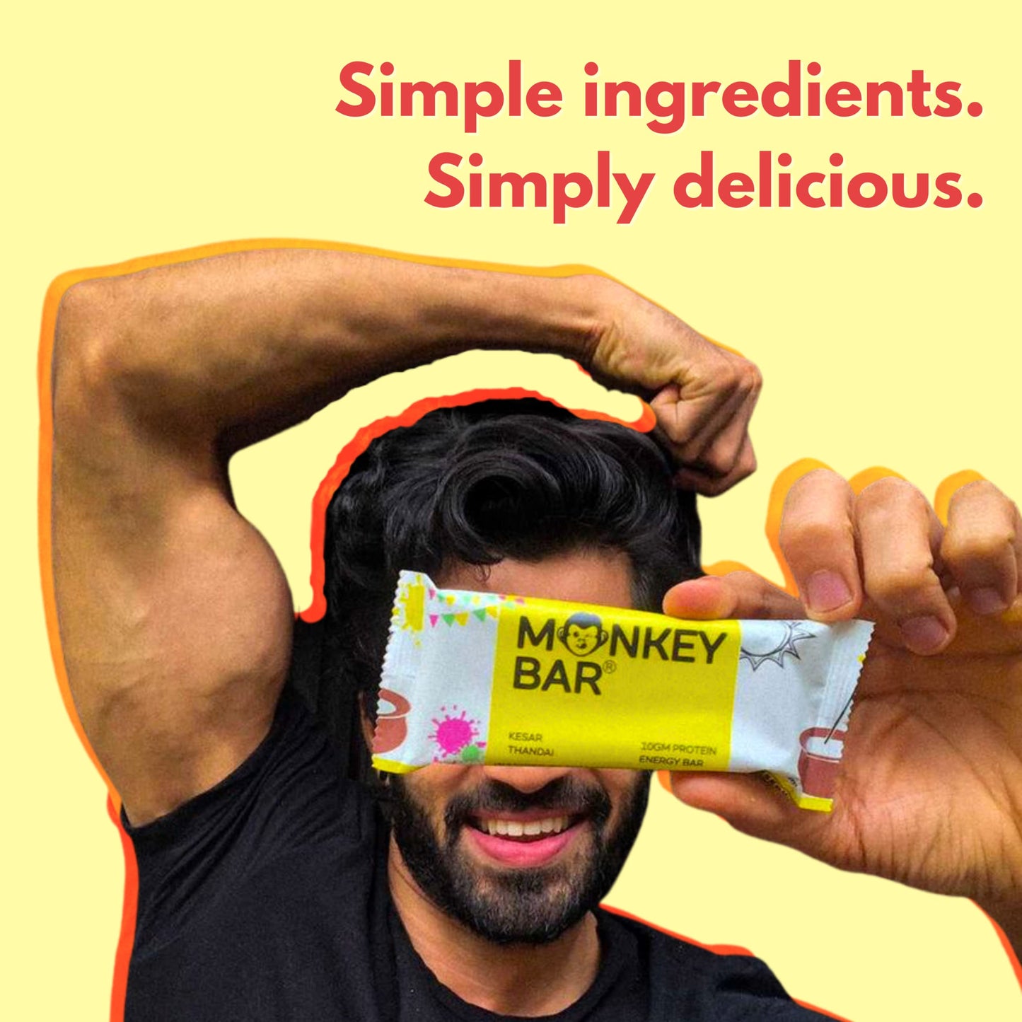 MONKEY BAR - Kesar Thandai Protein Bars - 8 Bars, 50g each, 13g Protein- image 4