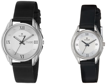 Titan Bandhan Analog Silver Dial Couple's Watch -NM15782489SL03 / NL15782489SL03/NP15782489SL03