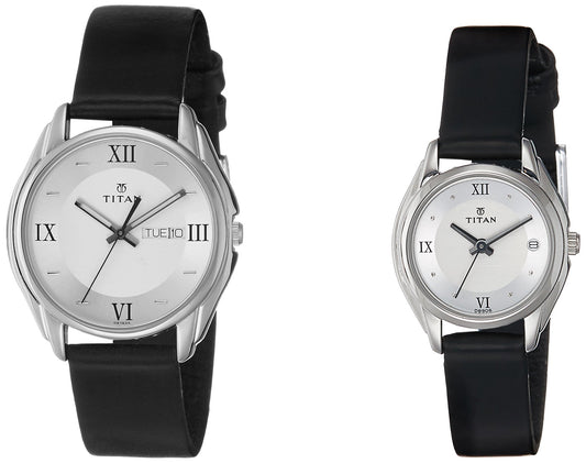 Titan Bandhan Analog Silver Dial Couple's Watch -NM15782489SL03 / NL15782489SL03/NP15782489SL03