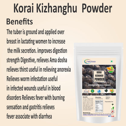 Neotea Korai Kilangu Powder | Cyperus Rotundus | Nagarmotha Nut Grass R- image 3
