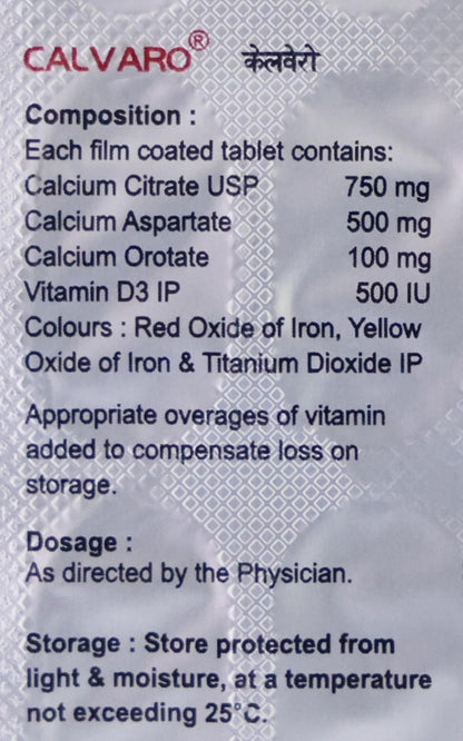Calvaro Tablets - Strip of 15 Tablets