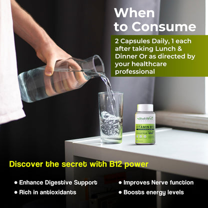 HEALTH VEDA ORGANICS PRIVATE LIMITED Plant Based Vitamin B12 Supplement- image 4