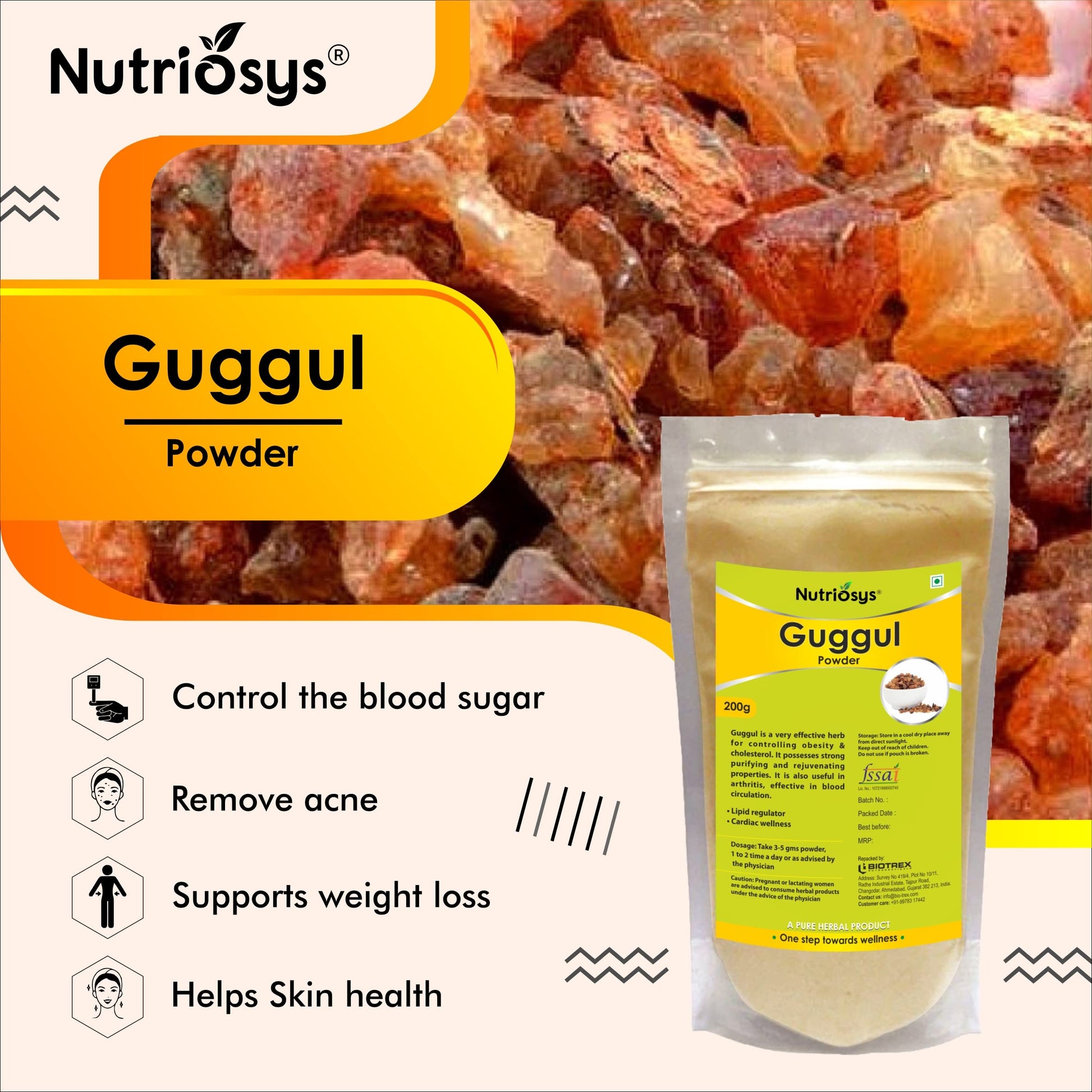 Nutriosys Guggul Powder - 200g Natural Guggal Powder for Weight Managem- image 9