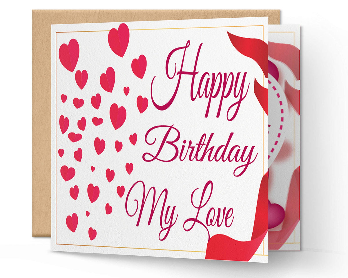 redbakers.in Happy Birthday Love Special 12 Chocolate Gift Box & Greeting card Combo (HBDmyLoveRed)