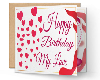 redbakers.in Happy Birthday Love Special 12 Chocolate Gift Box & Greeting card Combo (HBDmyLoveRed)