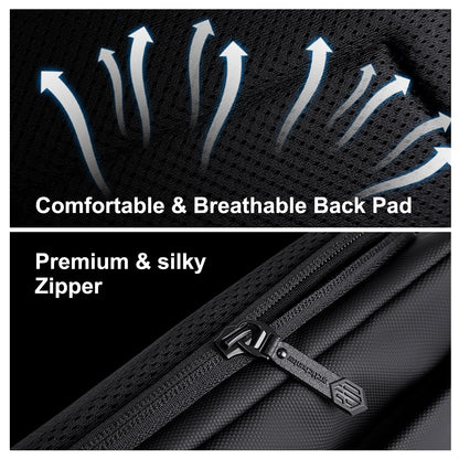 Arctic Hunter Sling Bag for Men Crossbody Small 3.8L Compact Side Bag for upto 8" iPad Pocket Chest Bag One Shoulder Cross Bag Lightweight Passport Mobile Bag for Office Casual,Black