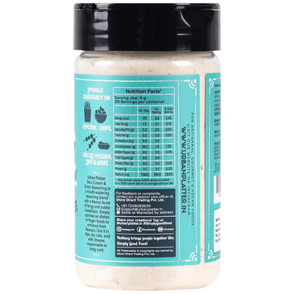 Urban Platter Sour Cream and Onion Seasoning, Perfect for Pop Corn, Pasta, Fries, Dairy-Free, 100 g