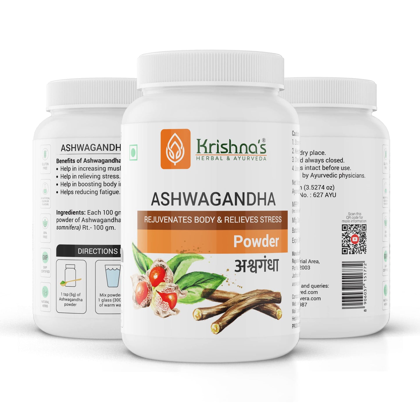 Krishna's Ashwagandha Powder Strength Vitality and Stress Management |- image 5