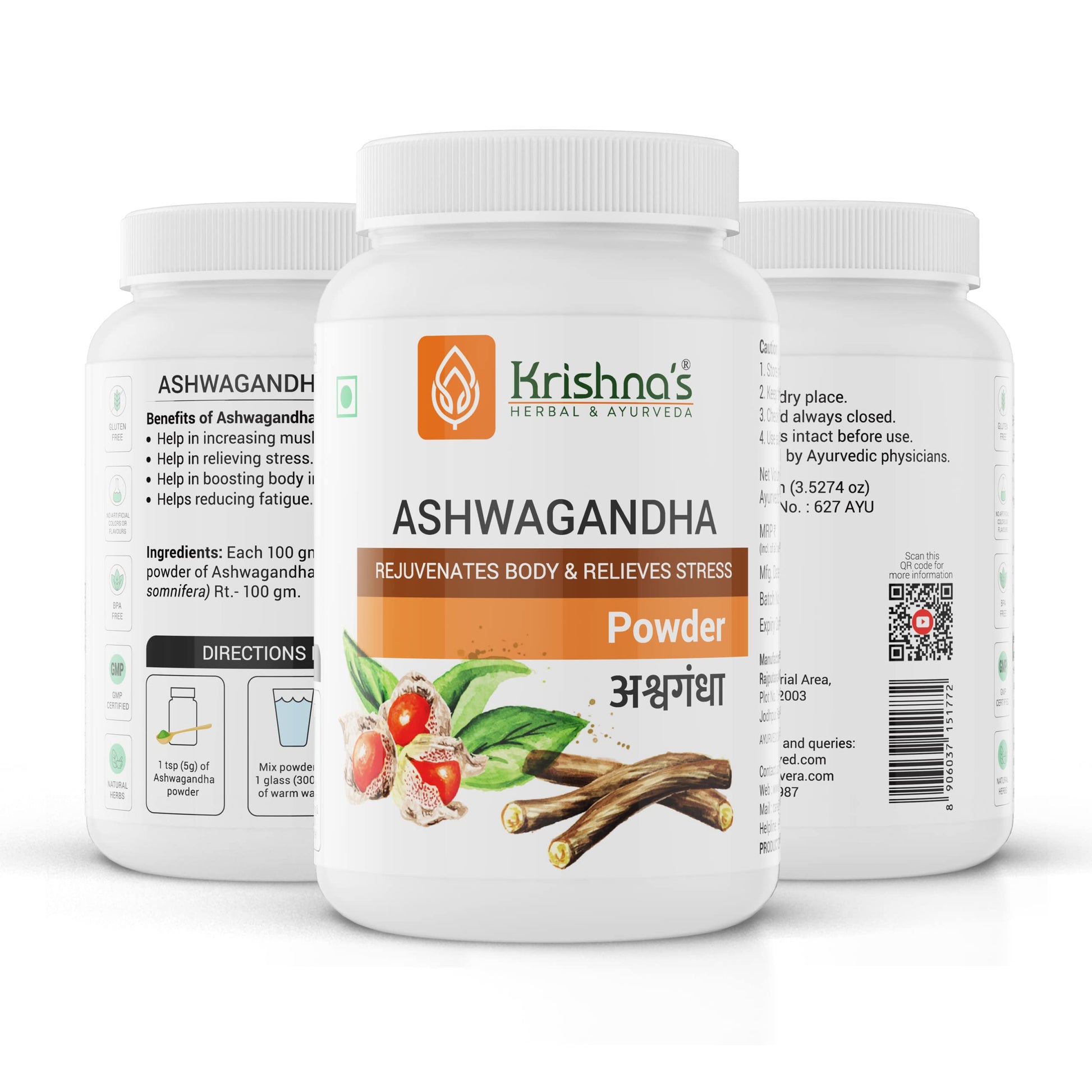 Krishna's Ashwagandha Powder Strength Vitality and Stress Management |- image 5