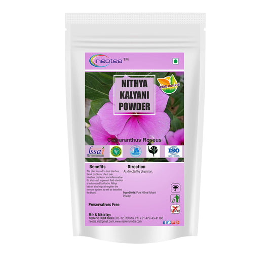 Neotea Flax Nithya Kalyani Powder 300 GM | Sadabahar Rosy Periwinkle | Madagasca