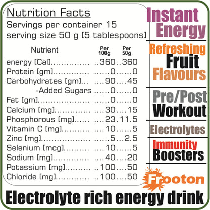 Develo electrolyte drink with ors, Instant Energy Booster, powder – 750 g (orange)