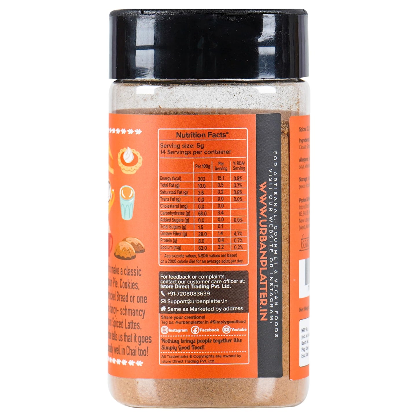 Urban Platter Pumpkin Pie Spice Powder, 70 g