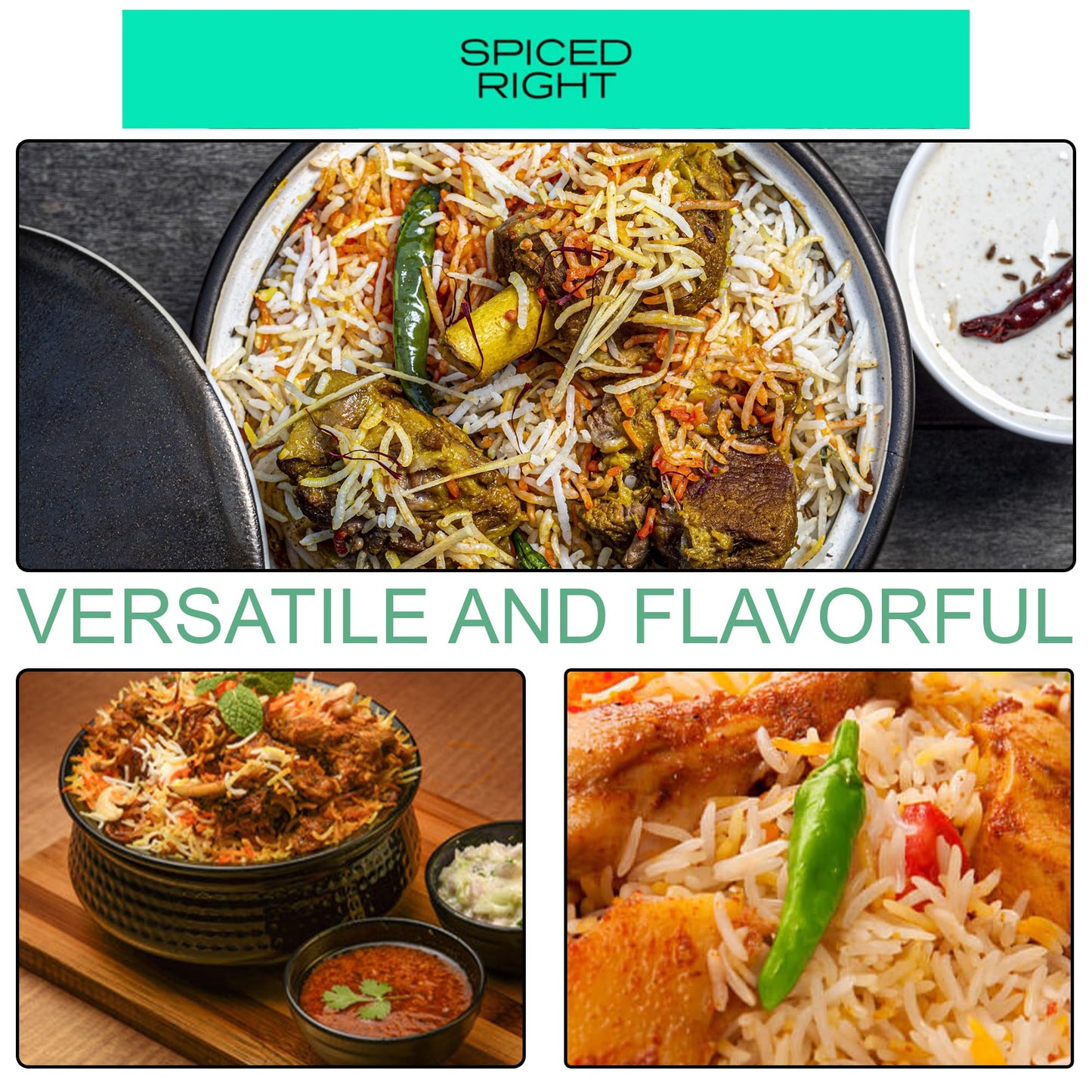 Spiced Right Awadhi Biryani Masala Powder (100g) | Authentic Flavors for Perfectly Spiced Biryani | Premium Handcrafted Spice Mix | Exquisite Indian Cuisine | Spicy and Flavorful Masala Mix