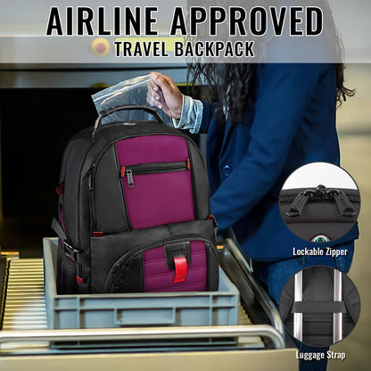 College Backpack, Extra Large Backpacks with USB Charging Port and Lugg- image 5