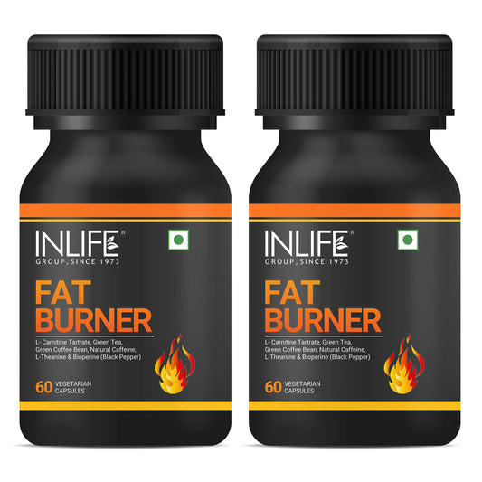 INLIFE Fat Burner with L-Carnitine, Natural Caffeine, L-Theanine, Bioperine Pipe