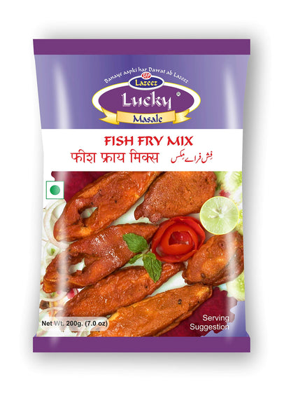 Lucky Coastal Fish Fry Masala – Spicy & Tangy Blend | Ready-to-Cook | Perfect for Crispy Frying | Bold Flavor | No Preservatives | 100% Natural |Perfect Marinade for Tasty Seafood Dishes | 200g. Pouch