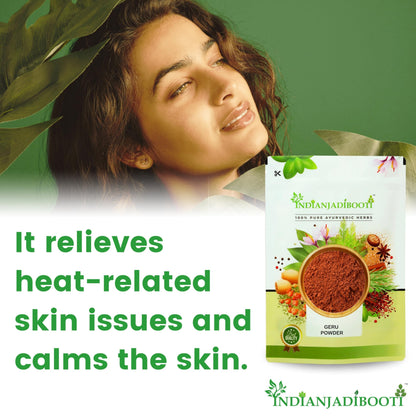 IndianJadiBooti Geru Powder - Red Ochre Powder, 400 Grams- image 6