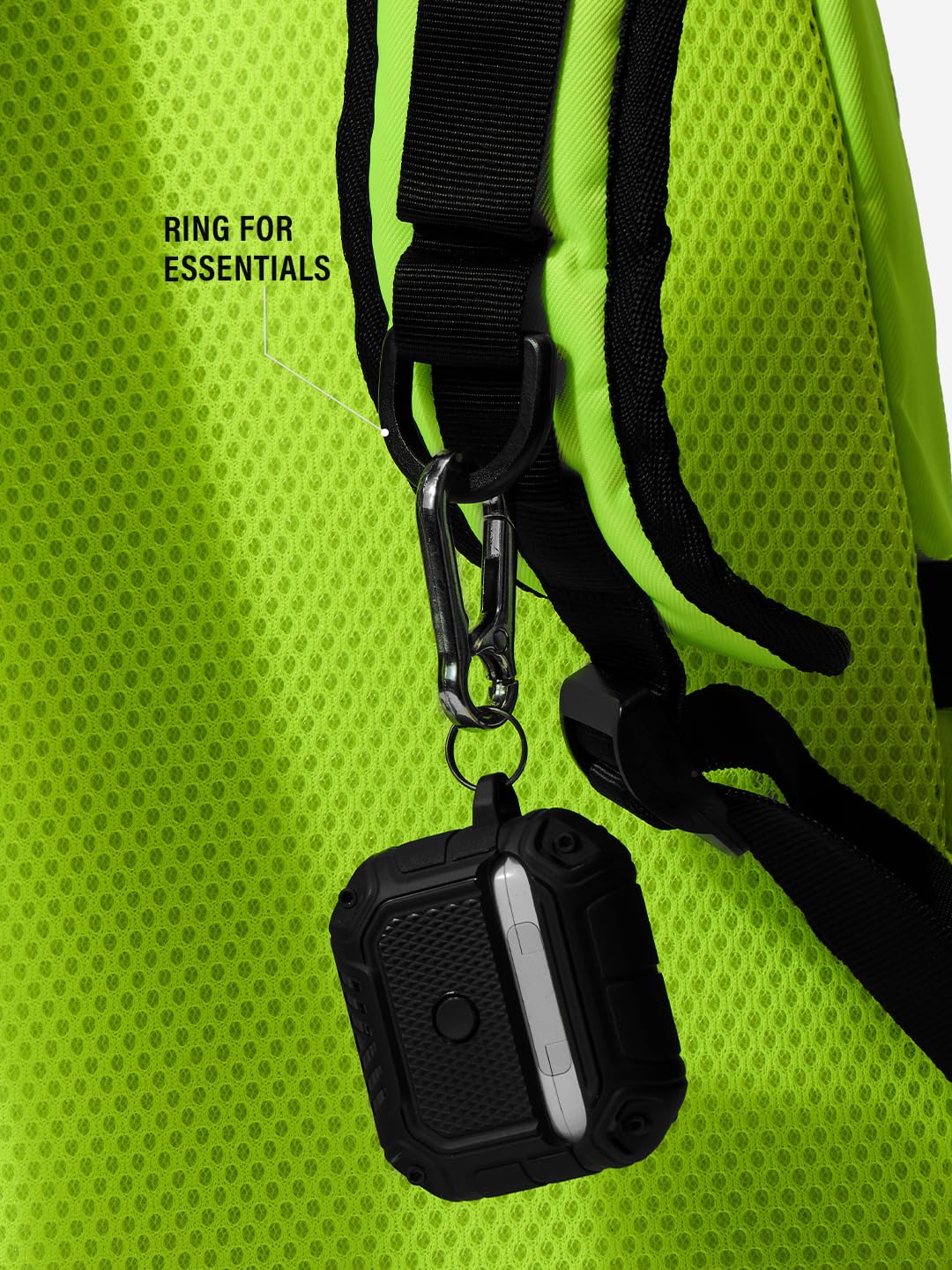 The Souled Store Solids: Neon Green Mini Bags 2 Compartment 12 L Backpack