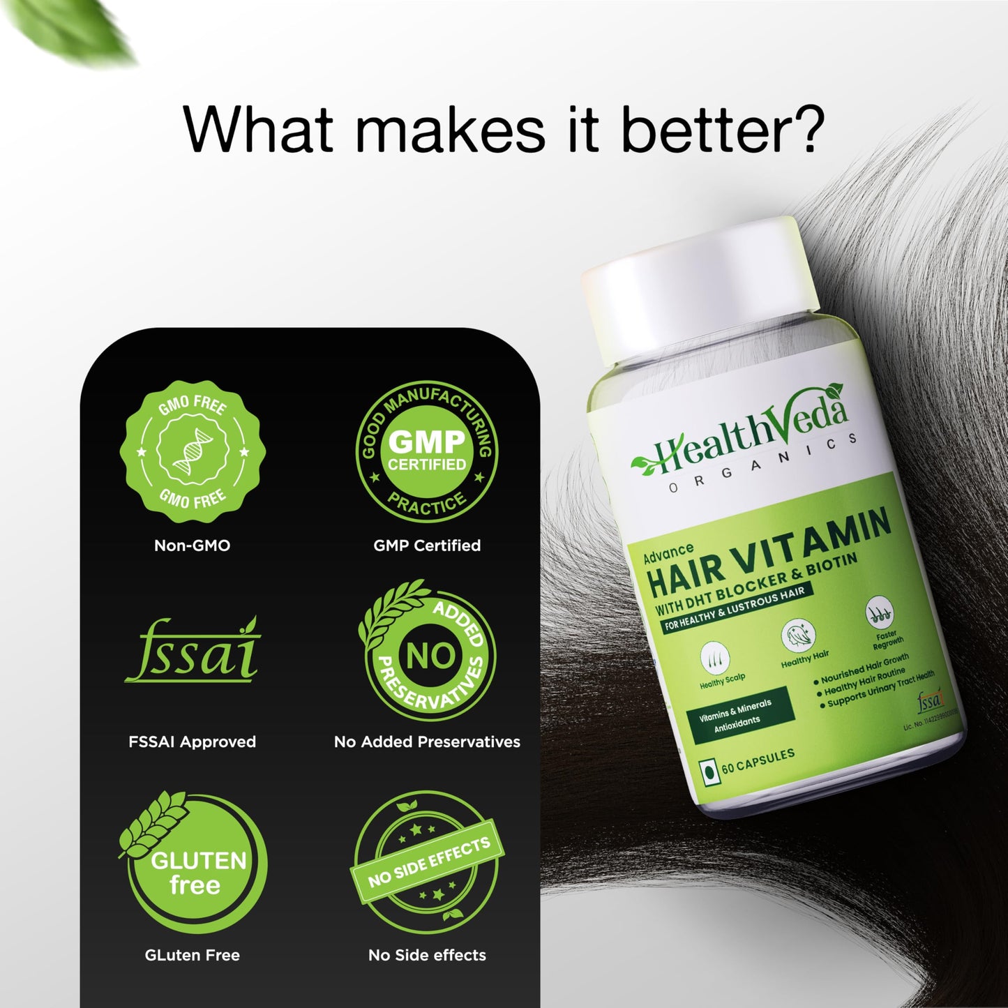 HEALTH VEDA ORGANICS PRIVATE LIMITED Advance Hair Vitamin with DHT Bloc- image 7