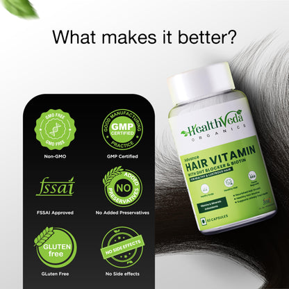 HEALTH VEDA ORGANICS PRIVATE LIMITED Advance Hair Vitamin with DHT Bloc- image 7