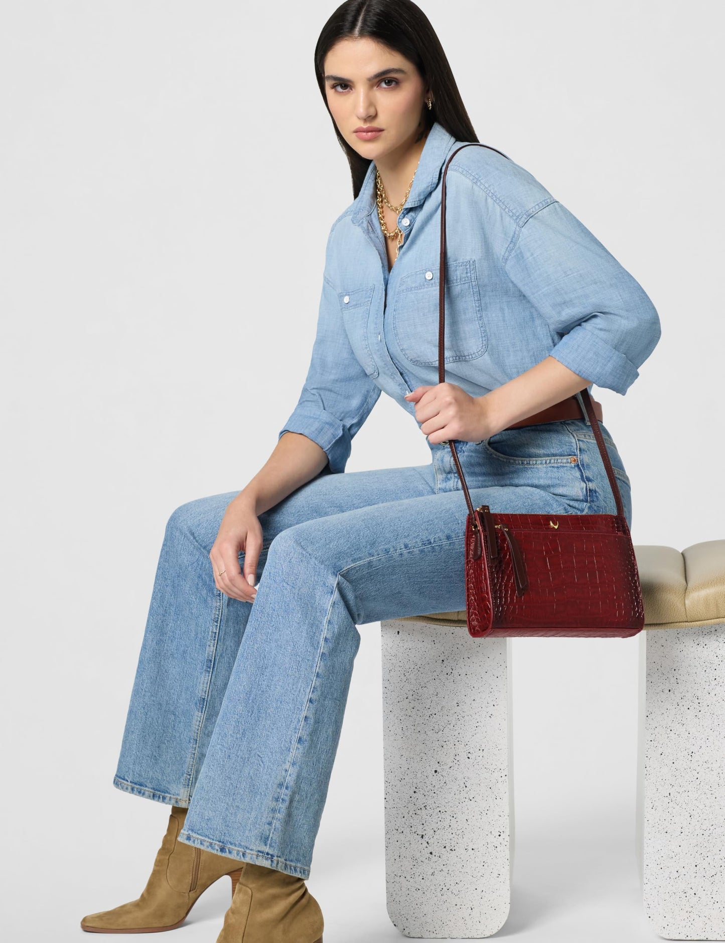 Hidesign Women Sling Bag (Red)